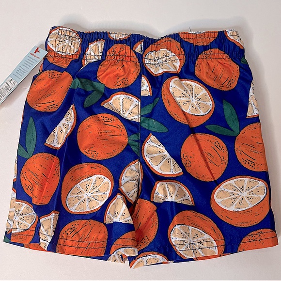 Cat & Jack Orange & Blue Swim Trunks Size 2T  NEW! - Picture 2 of 6